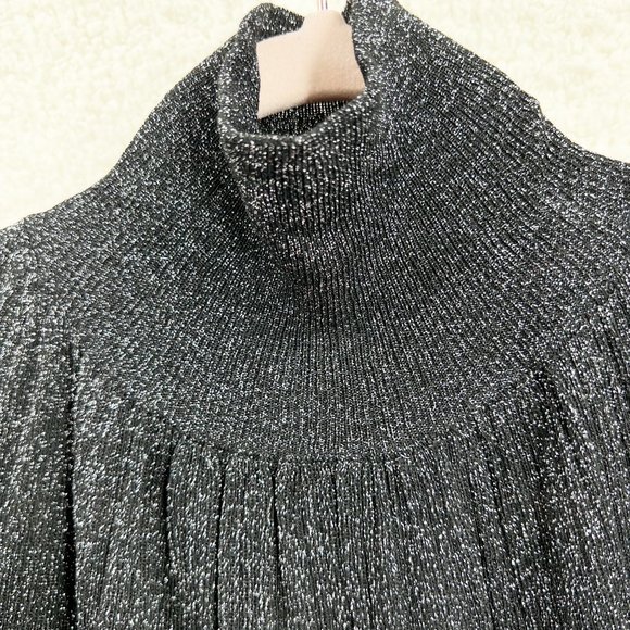 Zara Metallic Thread Knit Dress Size M Limited Edition NEW - Picture 9 of 16